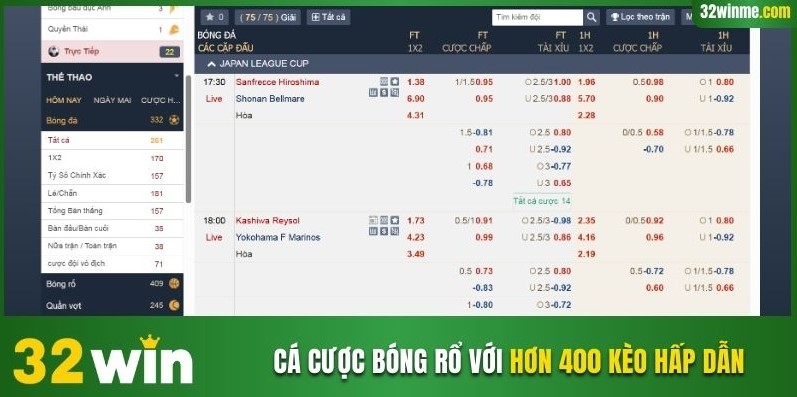 Cá cược bóng rổ với hơn 400 kèo hấp dẫn
